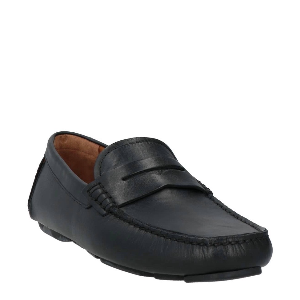 Bally Warno.O Black Grained Leather Driver Loafer Size Us 8 New In Box